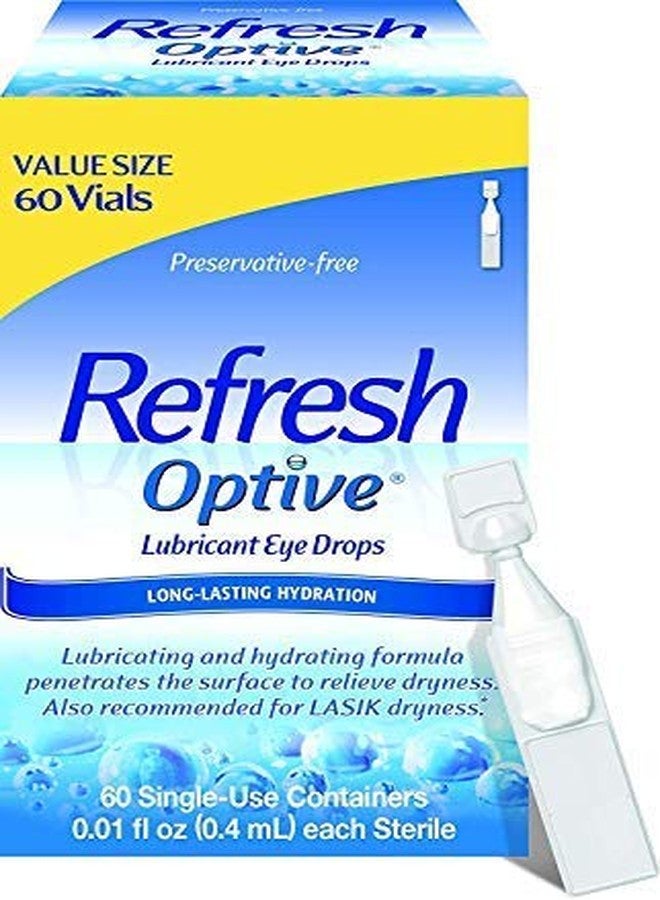 Refresh Optive Lubricant Drops for Sensitive Eyes, 60 Vials, Preservative-free - Great Value Size (Pack of 3)- (180 Vials) - Image 2
